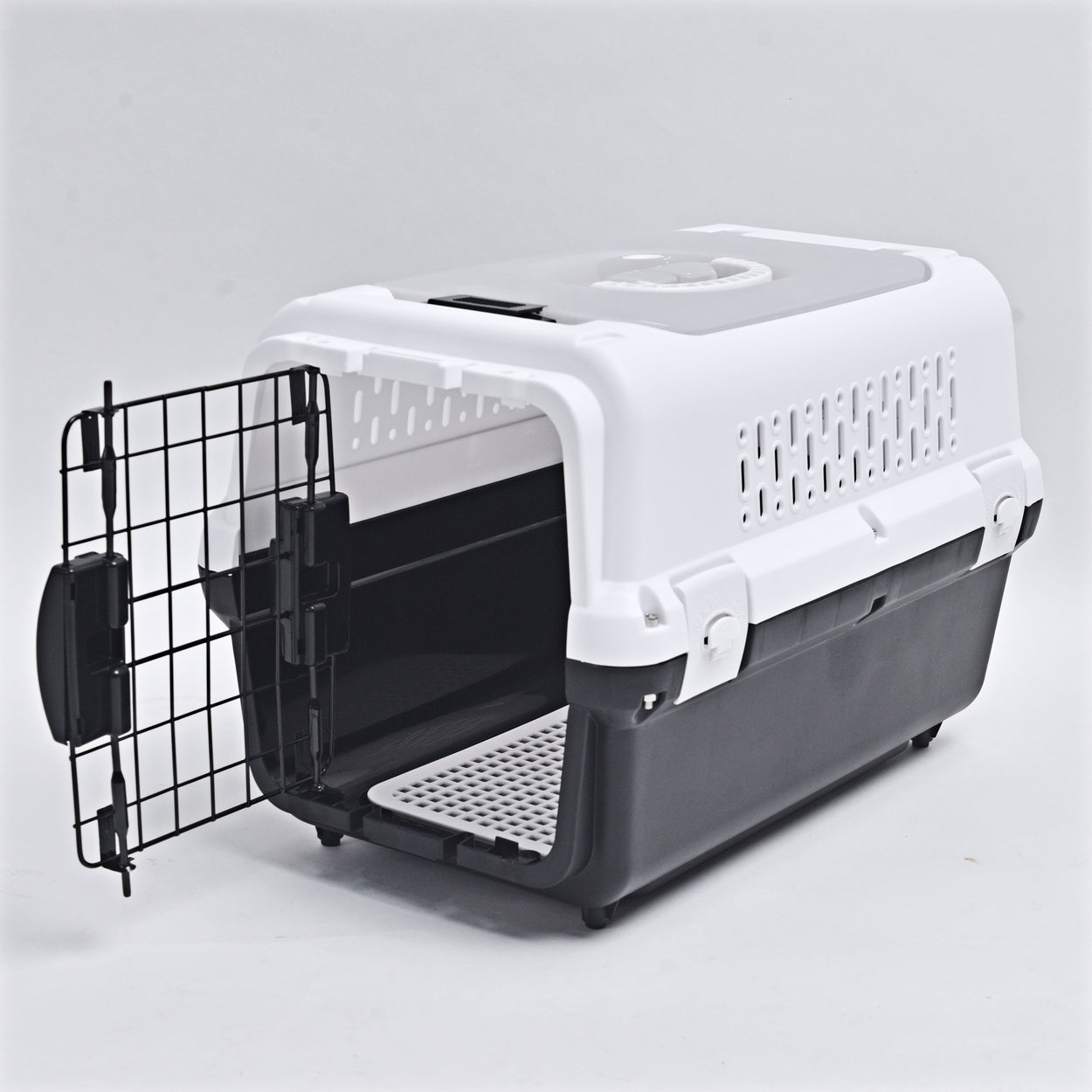 Travel basket with steel door for cats and dogs (Black) 50 x 50 x 35 cm