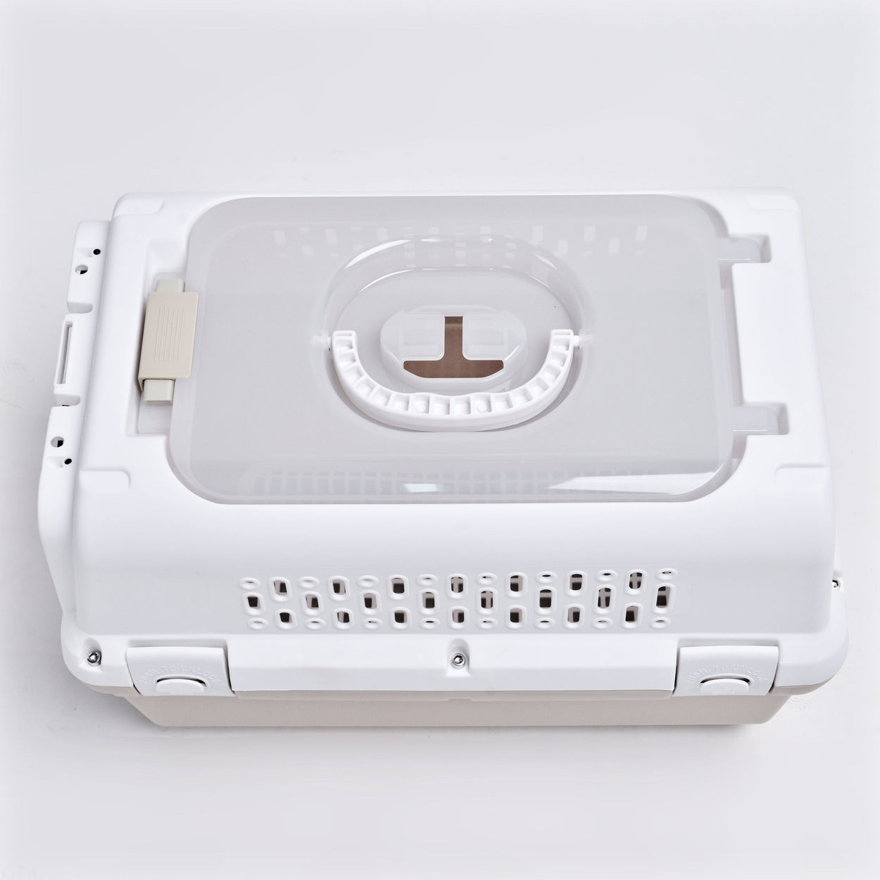 Travel basket with steel door for Cat & Dog (Cappuccino) 50 x 50 x 35 cm