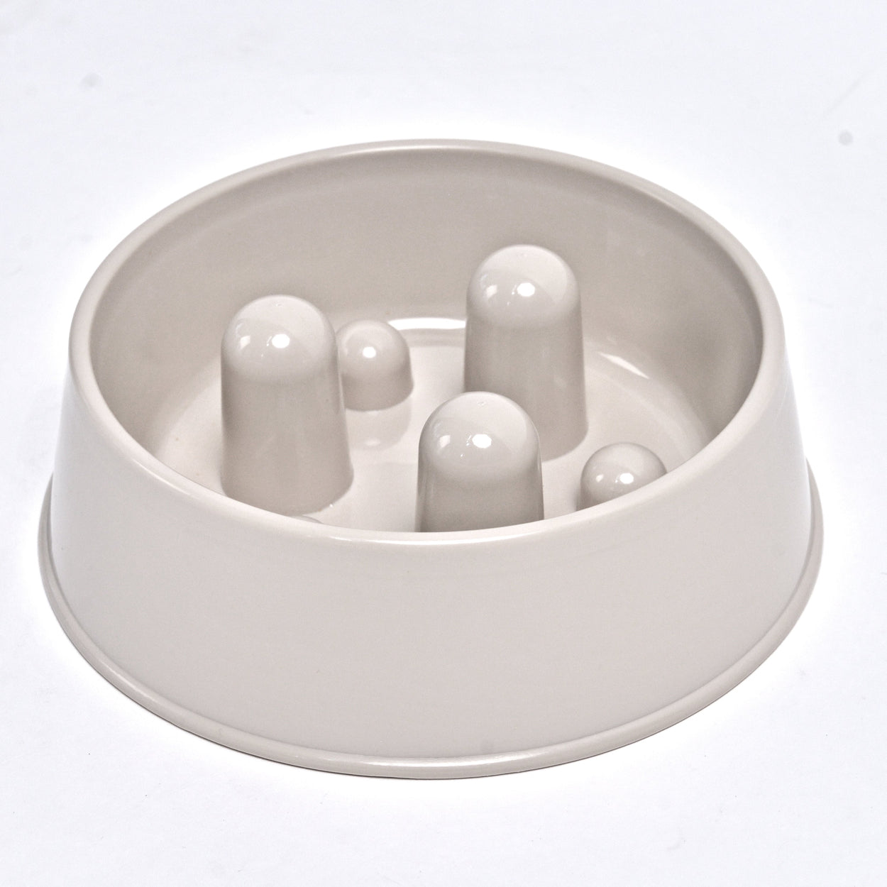Slowfood Anti-Gulping Bowl Cat & Dog (Cappuccino) - Small Ø20cm
