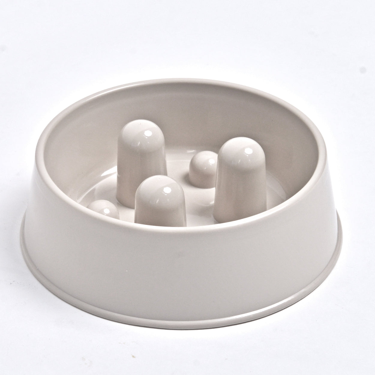 Slowfood Anti-Gulping Bowl Cat & Dog (Cappuccino) - Small Ø20cm