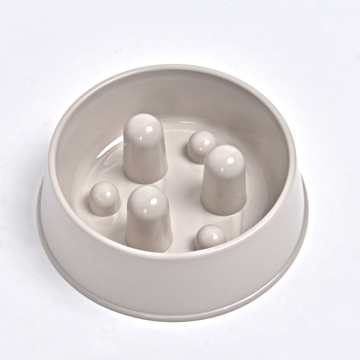 Slowfood Anti-Gulping Bowl Cat & Dog (Cappuccino) - Small Ø20cm