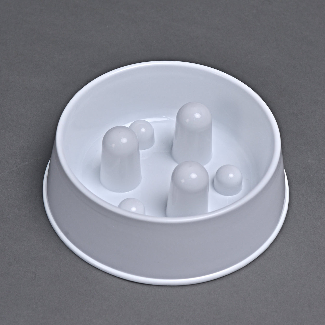 Slowfood Anti-Gulping Bowl Cat & Dog (White) - Small Ø20cm