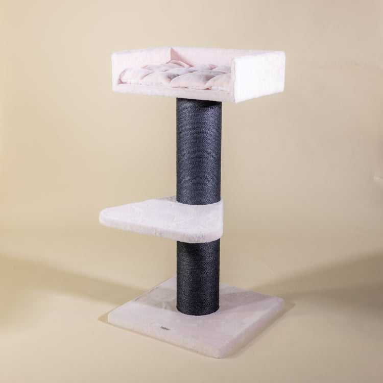 Cat Tree Maine Coon Lounge Blackline (Pink Teddy)