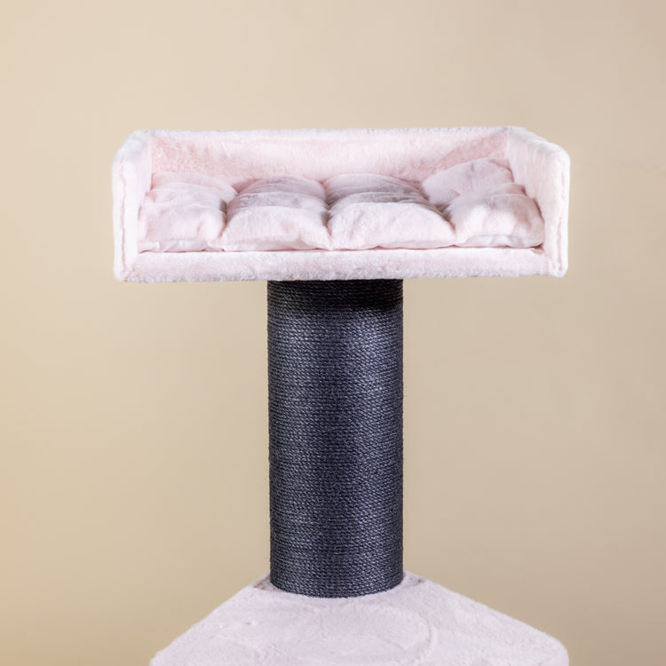 Cat Tree Maine Coon Lounge Blackline (Pink Teddy)