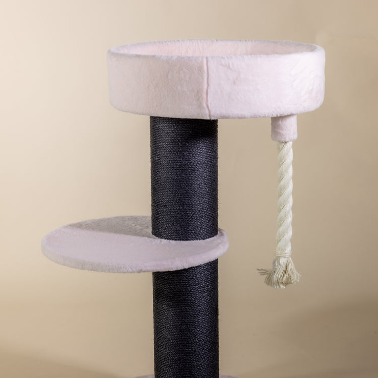 Cat Tree Maine Coon Lounge Sleeper Blackline (Pink Teddy)