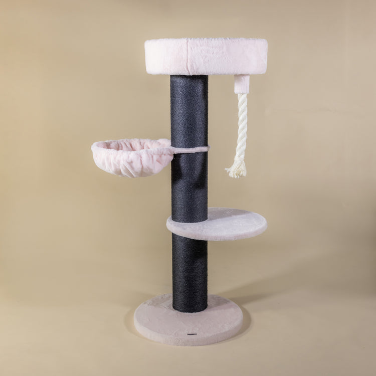 Cat Tree Maine Coon Sleeper Blackline de Luxe (Pink Teddy)