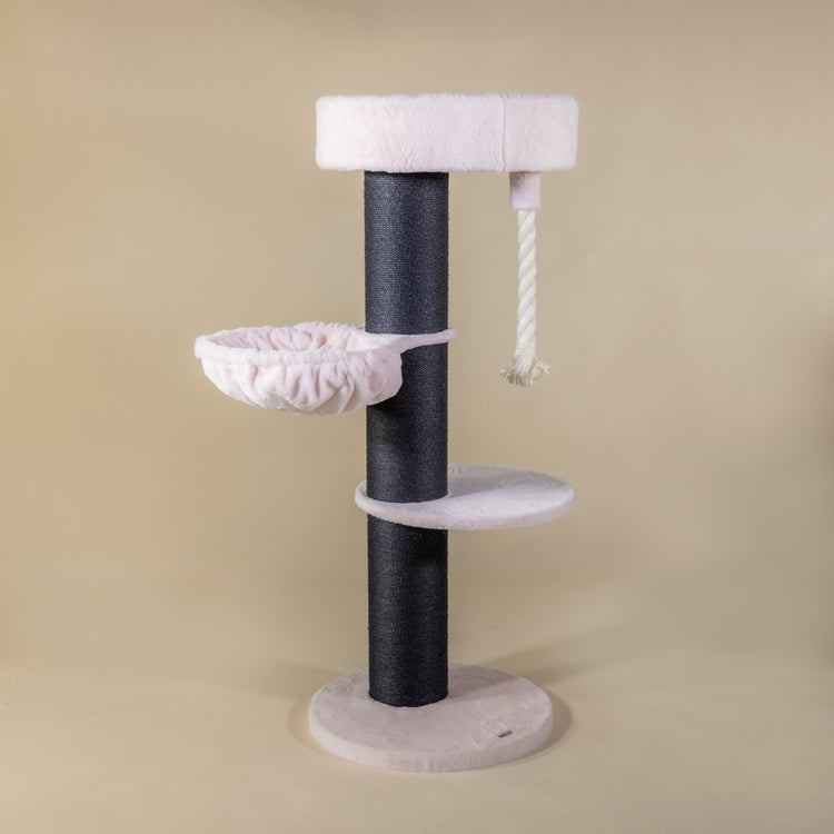 Cat Tree Maine Coon Sleeper Blackline de Luxe (Pink Teddy)