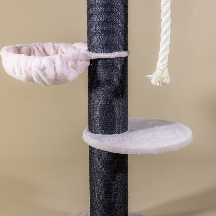 Cat Tree Maine Coon Sleeper Blackline de Luxe (Pink Teddy)