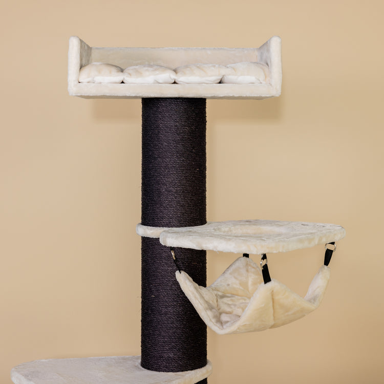 Cat Tree Royalty Blackline Crown (Beige)