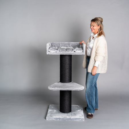 Cat Tree Maine Coon Lounge Blackline (Light Grey)