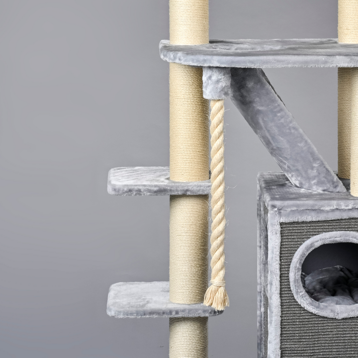 Cat Tree Cat Penthouse (Light Grey)