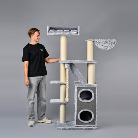 Cat Tree Cat Penthouse (Light Grey)