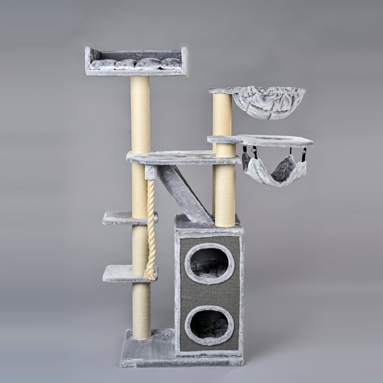 Cat Tree Cat Penthouse Crown (Light Grey)