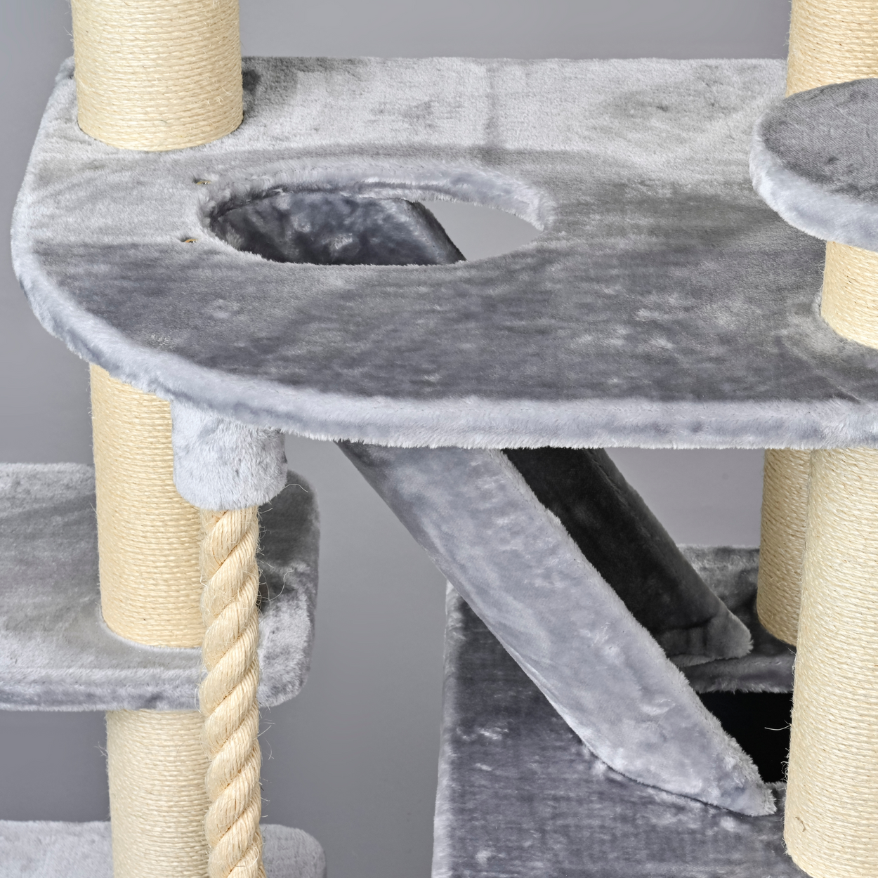 Cat Tree Cat Penthouse Crown (Light Grey)