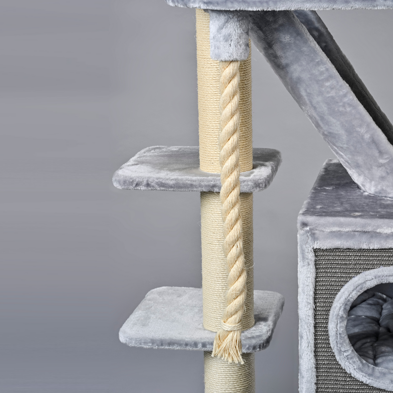 Cat Tree Cat Penthouse Crown (Light Grey)