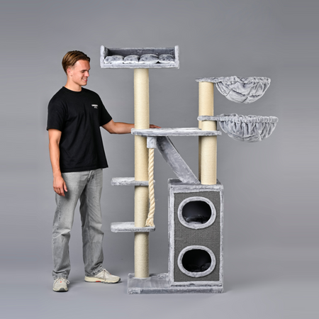 Cat Tree Cat Penthouse Plus (Light Grey)