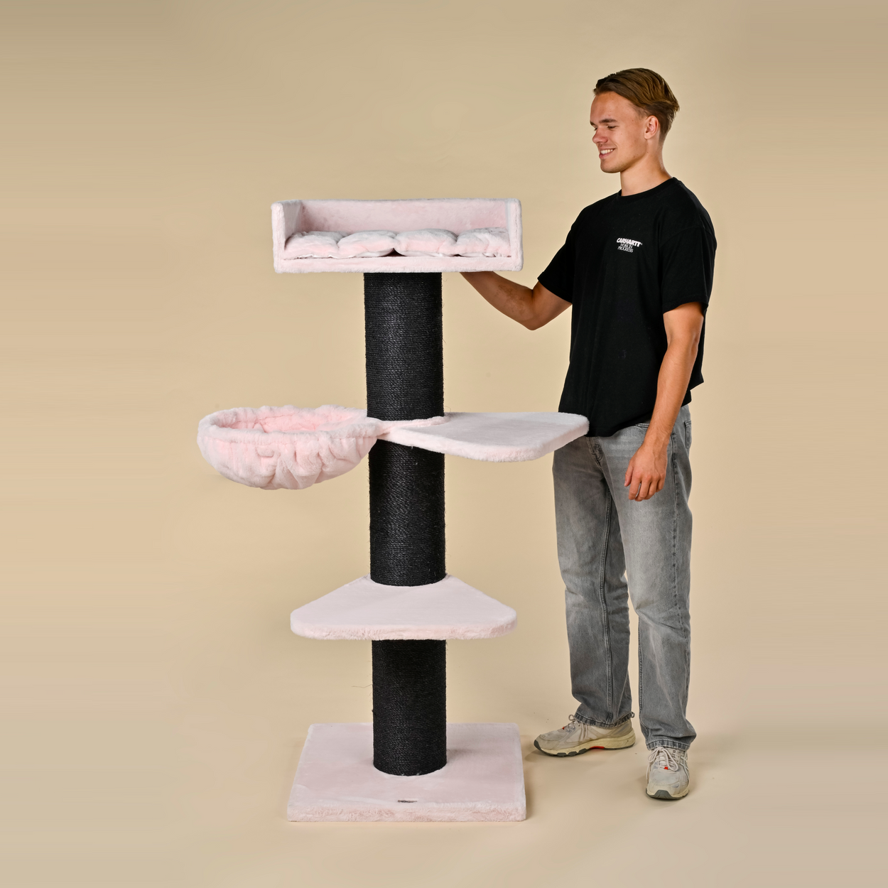 Cat Tree Royalty Blackline Plus (Pink Teddy)