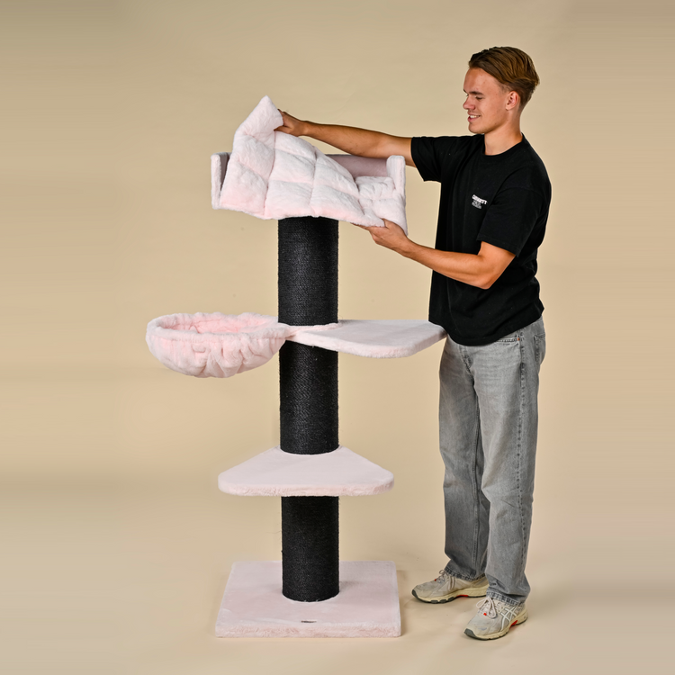 Cat Tree Royalty Blackline Plus (Pink Teddy)