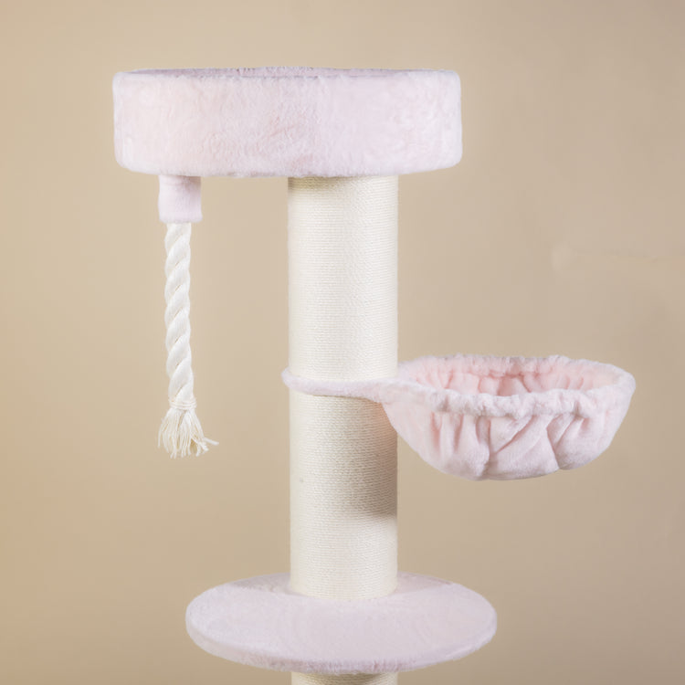 Cat Tree Maine Coon Sleeper de Luxe (Pink Teddy)