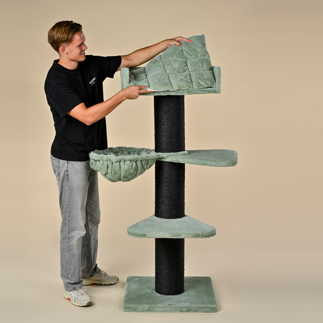 Cat tree Royalty Blackline Plus (Pistachio Teddy)