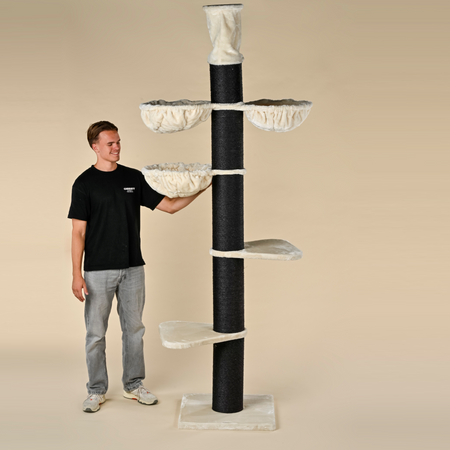 Cat Tree Maine Coon Tower Blackline Plus (Cream)