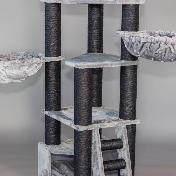 Cat Tree Corner Coon Blackline (Light Grey)