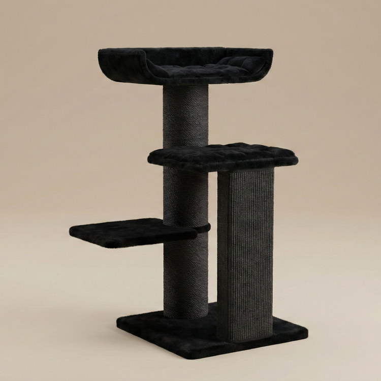 Cat Tree Maine Coon Throne Blackline (Black Teddy)