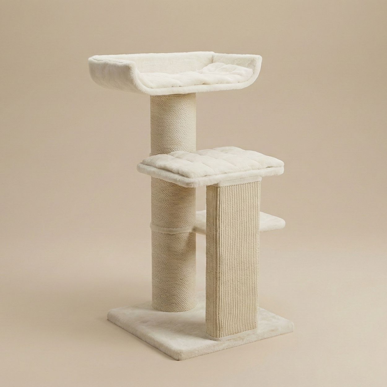 Cat Tree Maine Coon Throne (Beige Teddy)