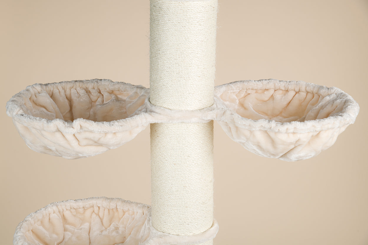 Cat Tree Maine Coon Tower Plus (Cream) 225-245 cm