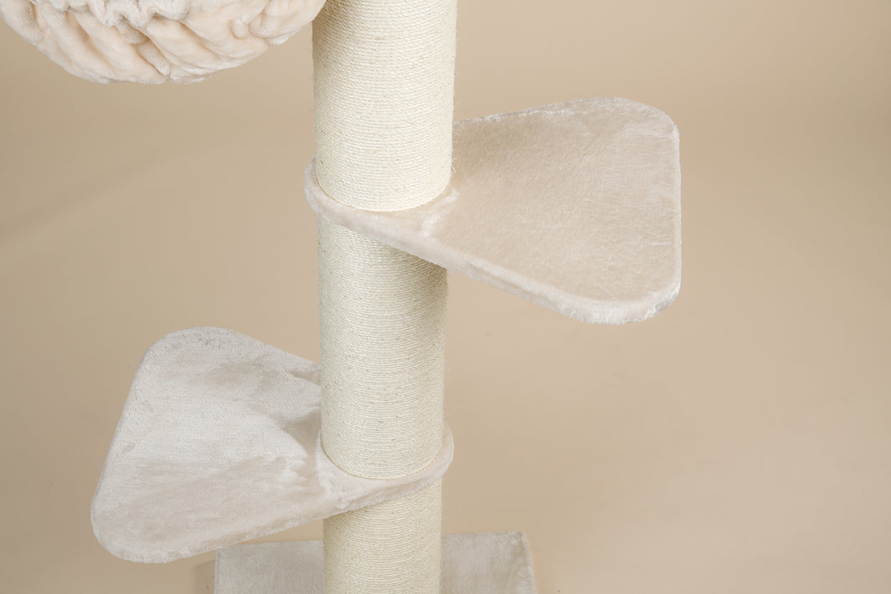 Cat Tree Maine Coon Tower Plus (Cream) 225-245 cm