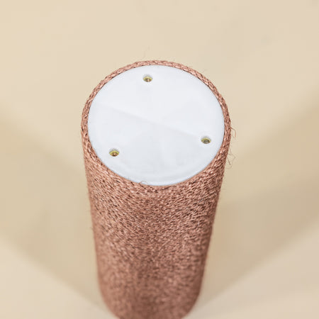 Sisal pole 45 cm x 15 cmØ - M8 - 3 screw holes (brown)
