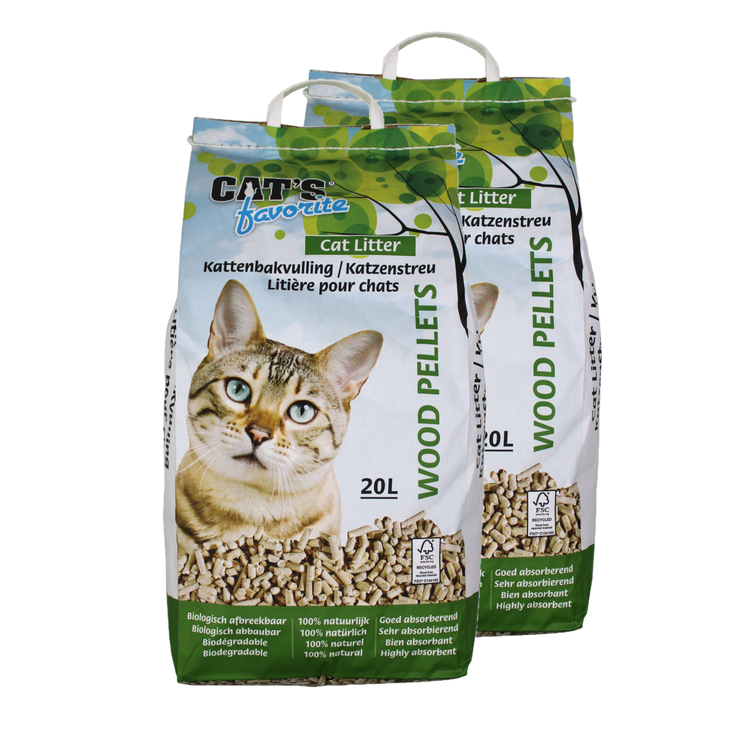 40L Bio Wood Pellets - Cat Litter Cat's Favorite