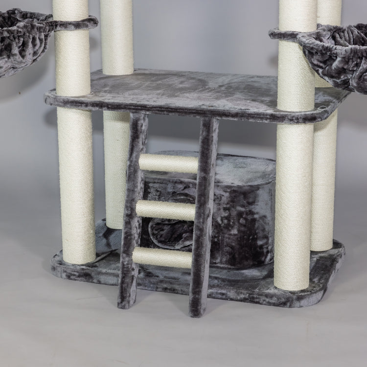 Playhouse with Cushion Panther XXL (Dark Grey)