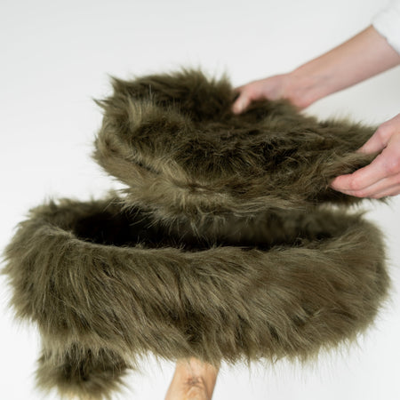 Cushion for Furry Bengal Bed Ø37 cm (Forrest Green)