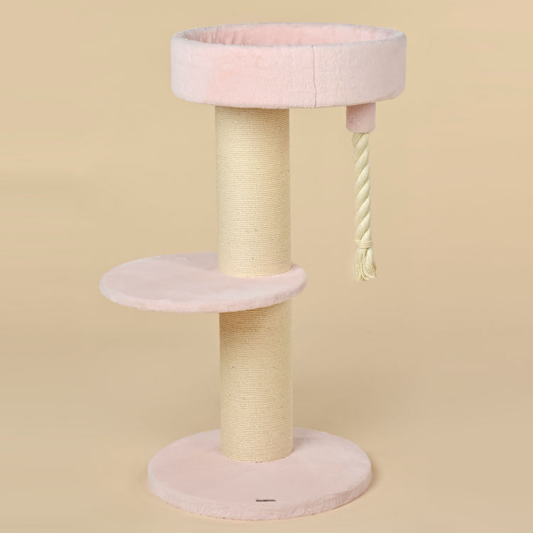 Cat Tree Maine Coon Lounge Sleeper (Pink Teddy)