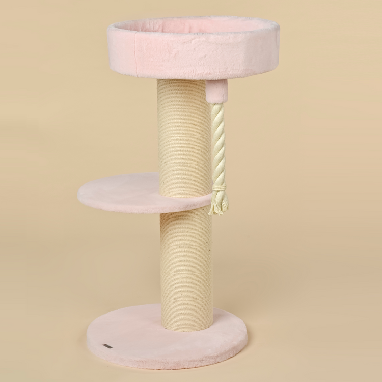 Cat Tree Maine Coon Lounge Sleeper (Pink Teddy)