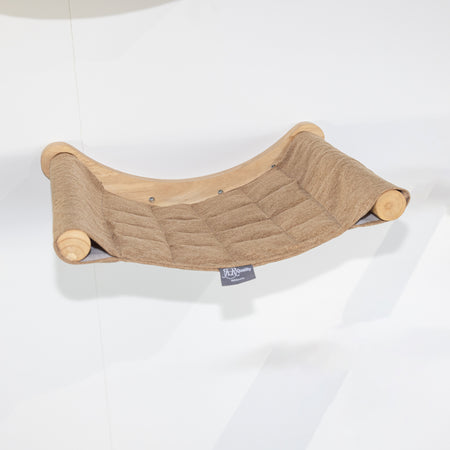 Wall-mounted Cat Climbing Wall - Luxury Hammock XXL (Cappuccino)