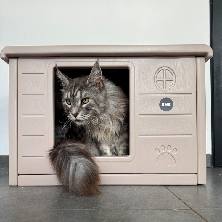 Cat House Villa de Luxe for Outside and Inside (Cappuccino)