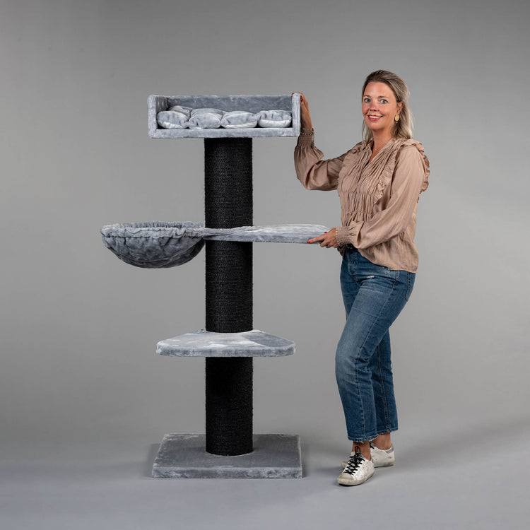 Cat Tree Royalty Blackline Plus (Light Grey)