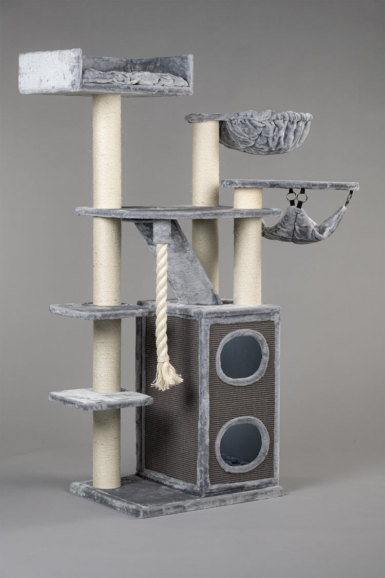 Cat Tree Cat Penthouse Crown (Light Grey)