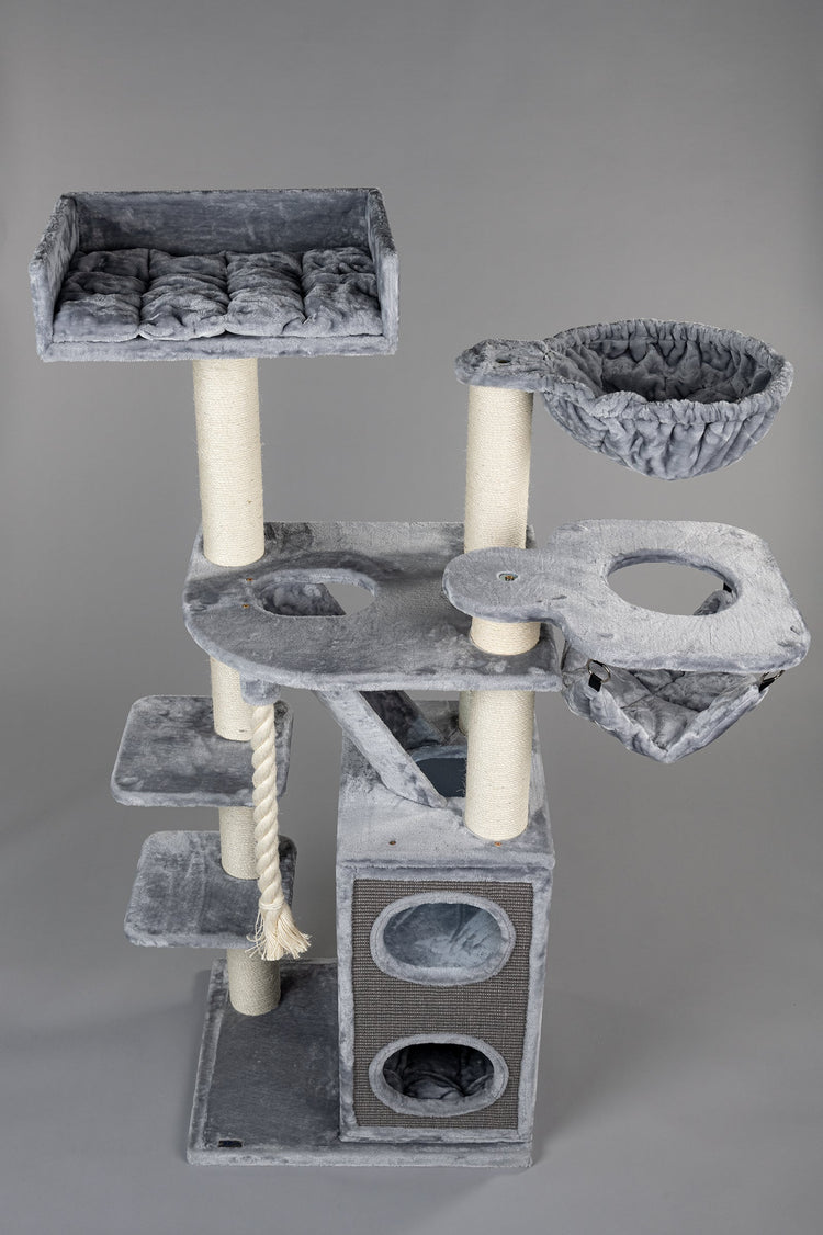 Cat Tree Cat Penthouse Crown (Light Grey)