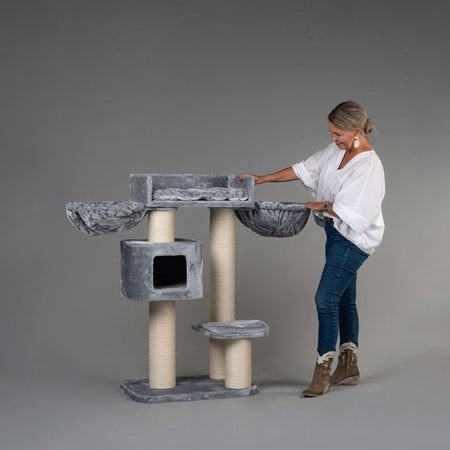 Cat Tree Devon Rex Plus (Light Grey)