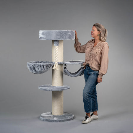 Cat Tree Maine Coon Sleeper Crown Plus (Light Grey)