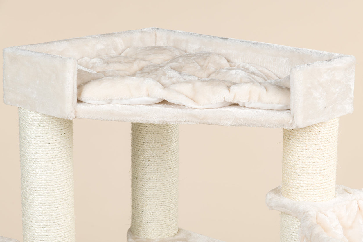 Corner Coon Cream Cat Tree for large cats from RHR Pets
