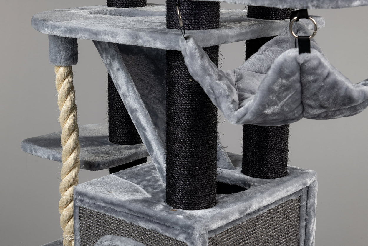 Cat Tree Cat Penthouse Blackline Crown (Light Grey)