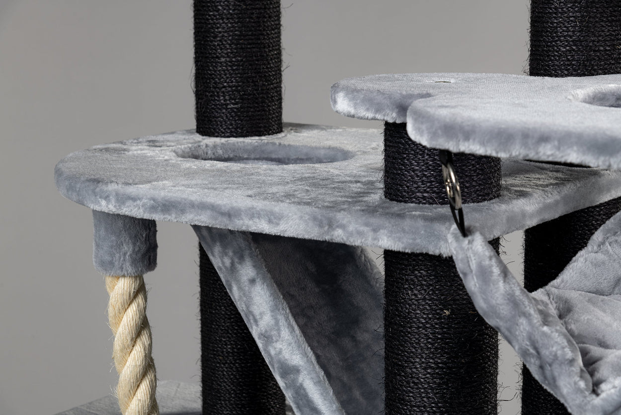 Cat Tree Cat Penthouse Blackline Crown (Light Grey)