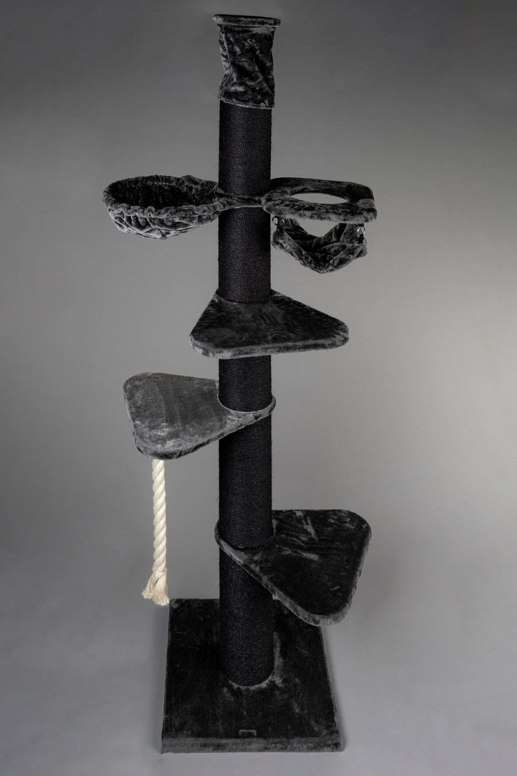 Cat Tree Maine Coon Tower Blackline Crown (Dark Grey)