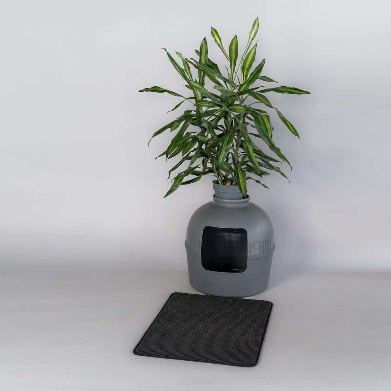 Cat Litterbox Mat Dirty Paw 75x55cm (Black)