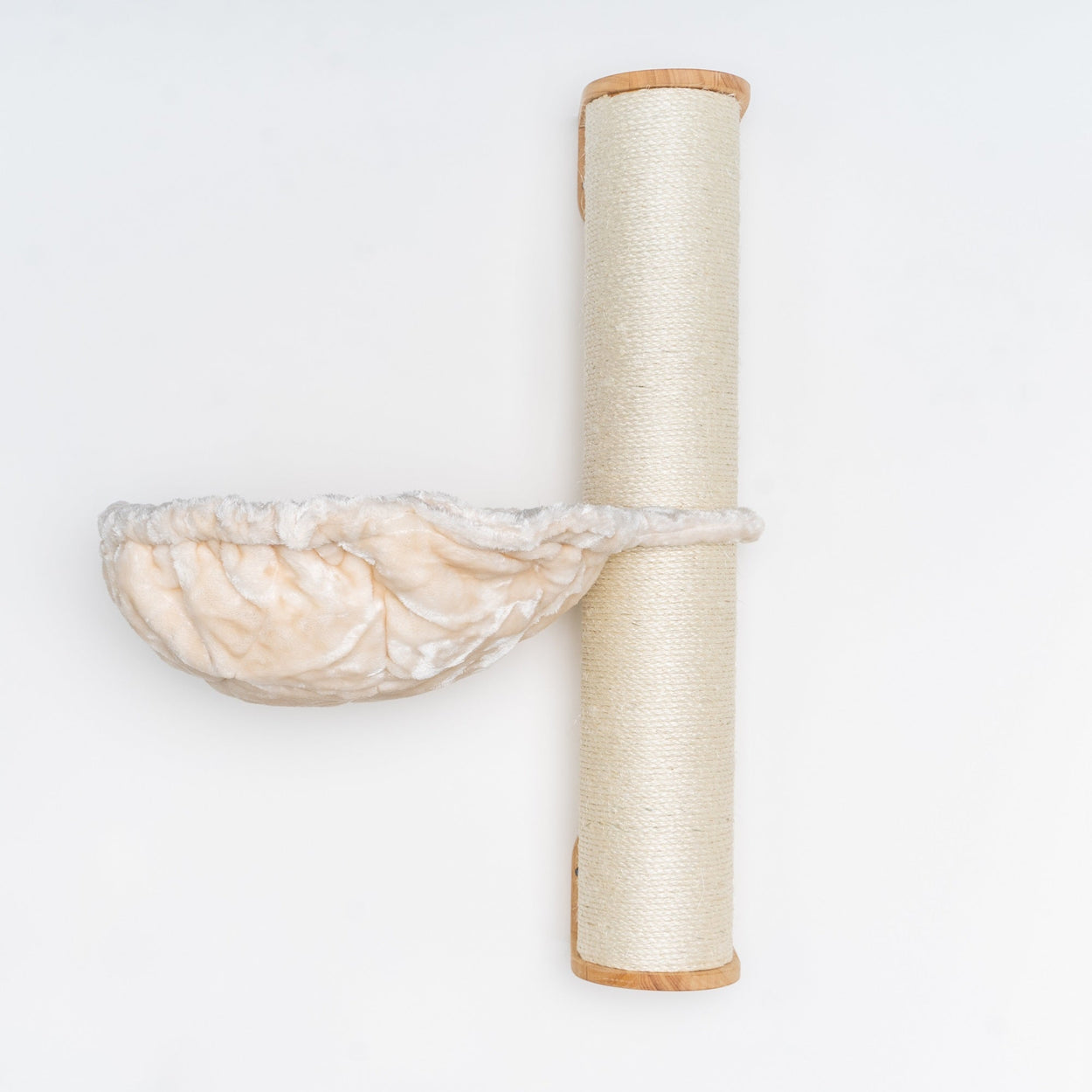 Cat Climbing Wall - Wall Sisalpole XXL with 45Ø Hammock de Luxe (Beige)