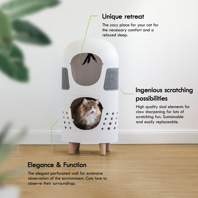 Cat Tree Catrub ONE - Design Furniture for Cats (Black)
